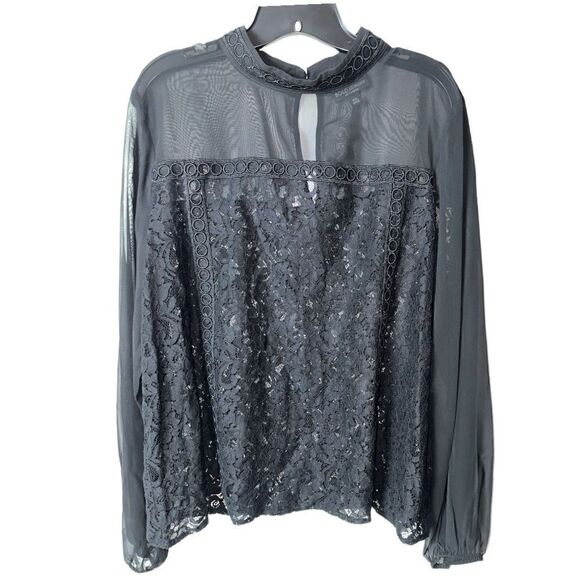 Bold Elements Blouse Mock Neck Long Sleeve Women’s Size XXL - Picture 1 of 5